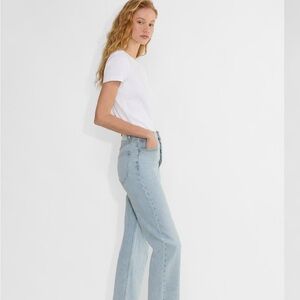 Aritzia Light Wash Straight Leg Jeans
